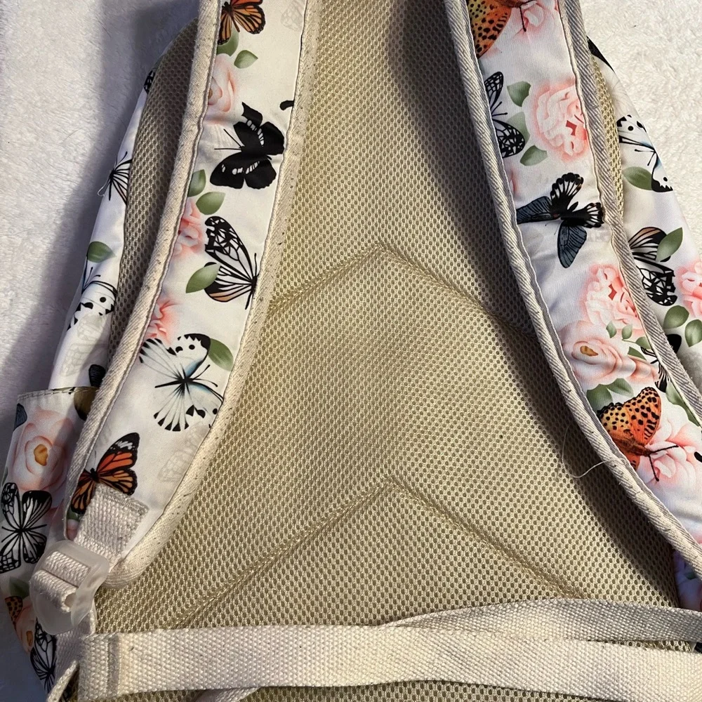 Butterfly & Rose Print Backpack